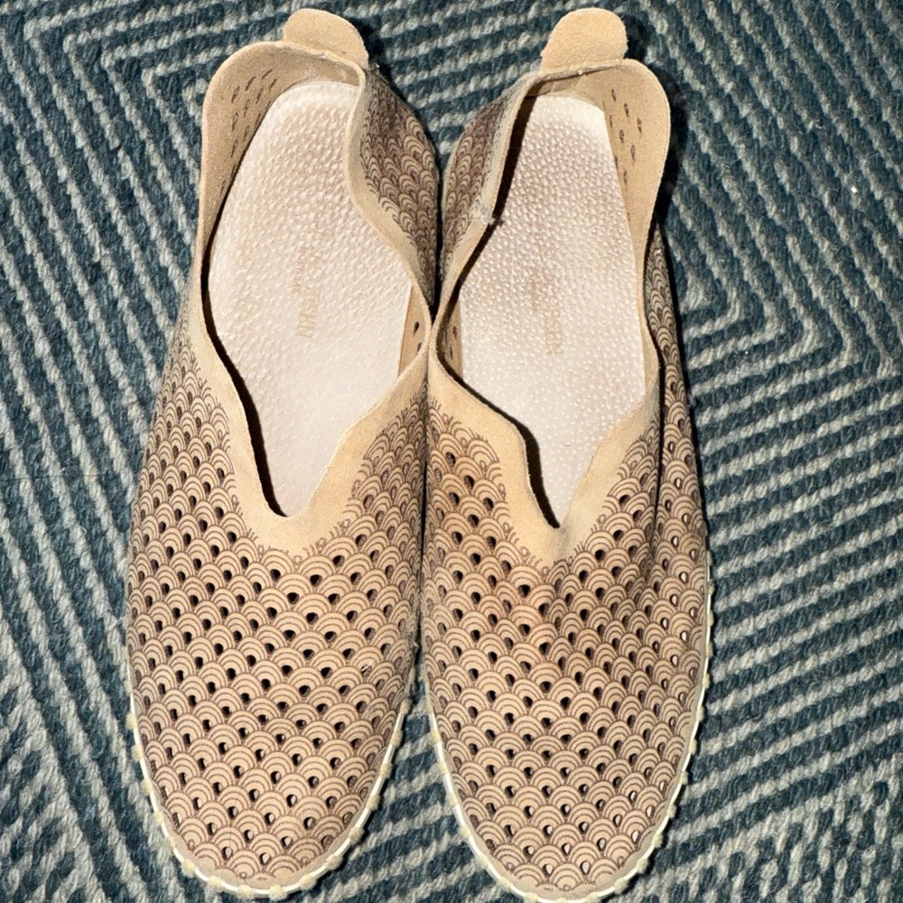 Ilse Jacobsen Women's Tulip Flats Tan Recycled Microfiber Slip On Shoes EU 37